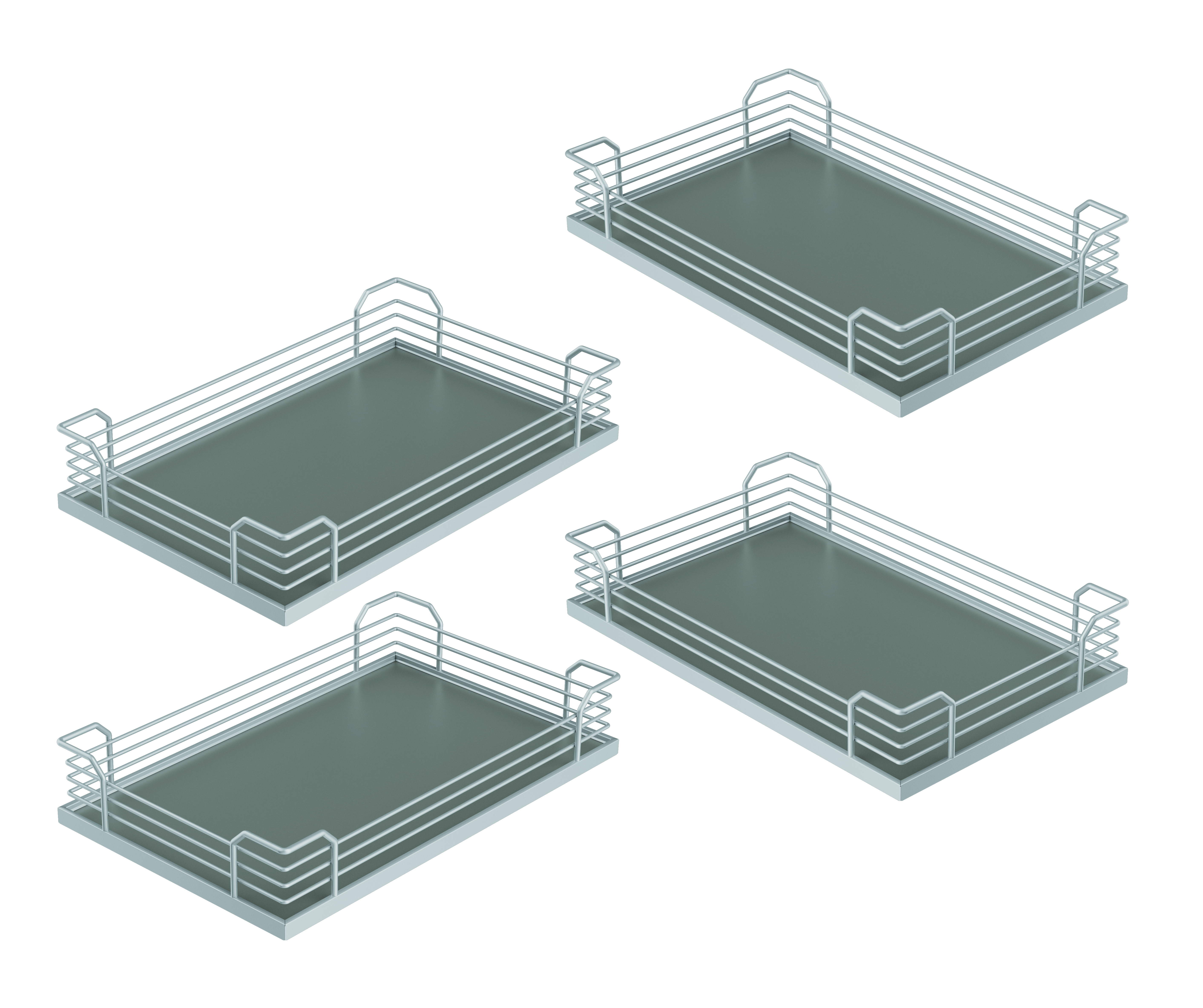 Комплект полок Волшебный угол 450-600 м, Арена КЛАССИК 4 шт цвет ТИТАН Kessebohmer | официальный магазин